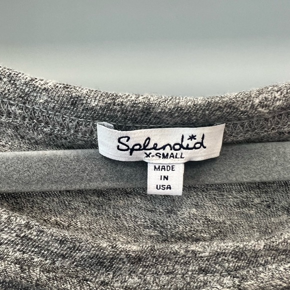 Splendid gray EUC cap sleeve tee with ruffles XS - Picture 3 of 4